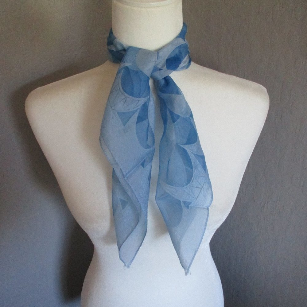 Sheer crescent moon 1960s scarf